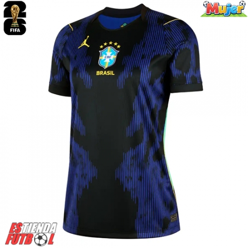 Brasil Segunda Equipación Mujer Mundial 2026 Manga Corta
